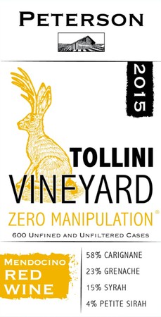 Zero Manipulation 2015, Red Wine, Tollini Vineyard