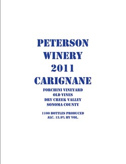 Carignane 2011, Forchini Vineyard
