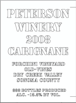 Carignane 2008, Forchini Vineyard