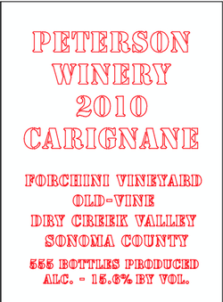 Carignane 2010, Forchini Vineyard