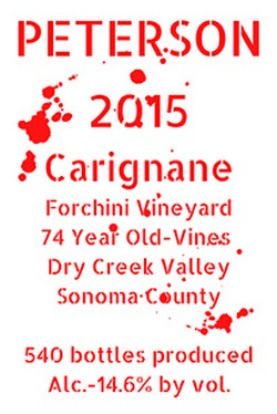 Carignane 2015, Forchini Vineyard