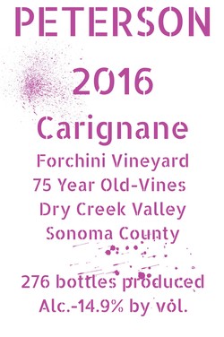 Carignane 2016, Forchini Vineyard