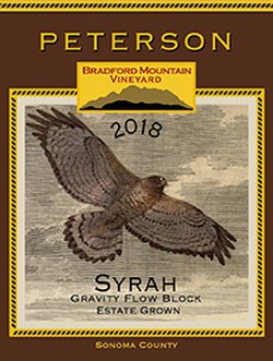 Syrah 2018, Gravity Flow Block, Bradford Mountain Estate Vineyard