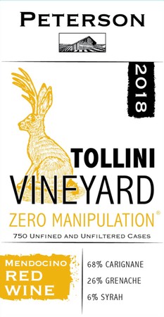 Zero Manipulation 2018, Tollini Vineyard, 3L Bag-in-Box